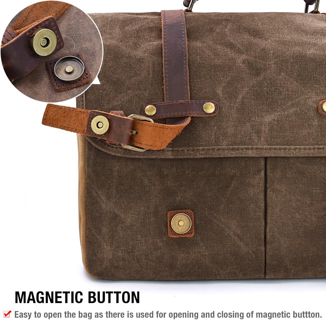 Mens Messenger Bag 15.6 Inch Waterproof Vintage-A3